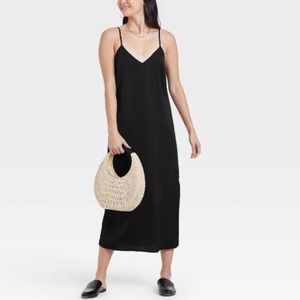Women's Black Slip Dress - A New Day
